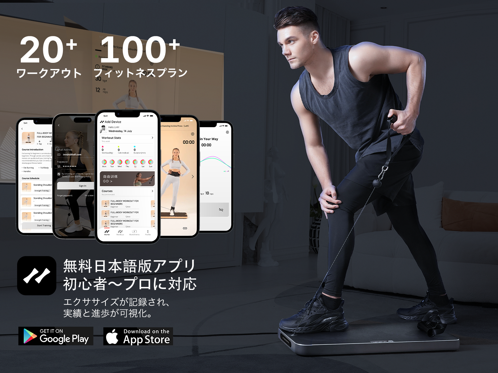 INNODIGYM P1 LITE PLUS｜自宅用スマートホームジムマシン（合計4
